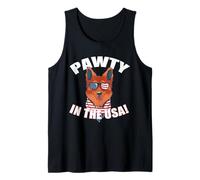 Meme de Gafas de Sol Pawty in The USA Party con diseño de Perro Pastor alemán Camiseta sin Mangas