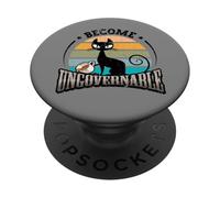 Meme de Gato Negro Divertido se vuelve inútile Haz lo Que PopSockets PopGrip Adhesivo