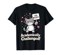 Meme de graduación de gato divertido con desafíos académicos Camiseta