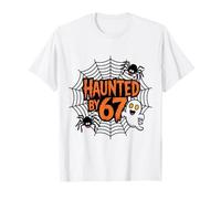 Meme de Haunted by 67, Divertido Fantasma, araña, Espeluznante Halloween Camiseta