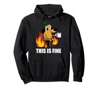 Meme de Internet de This Is Fine Dog Burning San Francisco Sudadera con Capucha