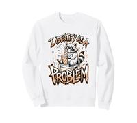 Meme de Mapache Divertido Que identifico como un Problema Sarcasmo Sudadera