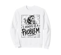 Meme de Mapache Divertido Que identifico como un Problema Sarcasmo Sudadera