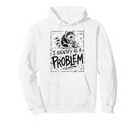 Meme de Mapache Divertido Que identifico como un Problema Sarcasmo Sudadera con Capucha