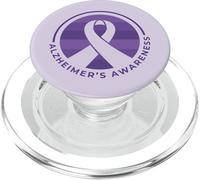 Meme de Memoria de la Cinta Morada de la Conciencia de Alzheimer PopSockets PopGrip para MagSafe
