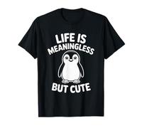 Meme de montaña de Hielo frío pingüino nihilista Camiseta