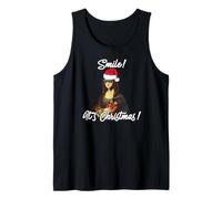 Meme de Navidad con diseño de Mona Lisa, con Texto en inglés Smile It's Navidad Camiseta sin Mangas