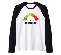 Meme de Niveles Bajos de cortisol Camiseta Manga Raglan