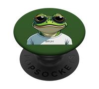 Meme De Rana Bruh PopSockets PopGrip Adhesivo