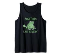 Meme de Rana Divertida A Veces me Estoy tirando Pedos Camiseta sin Mangas