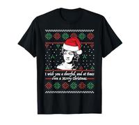 Meme de Sombrero de Papá Noel con diseño Feo de suéter navideño de Jane Austen Camiseta