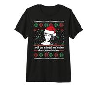 Meme de Sombrero de Papá Noel con diseño Feo de suéter navideño de Jane Austen Camiseta Premium