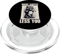 Meme Divertido de café de Mapache gruñón Más café Menos tú PopSockets PopGrip para MagSafe