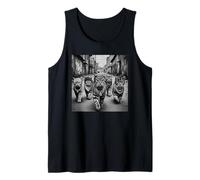 Meme Divertido de Gang of Feral Street Cats 90 Camiseta sin Mangas