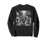 Meme Divertido de Gang of Feral Street Cats 90 Sudadera