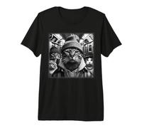 Meme Divertido de Gangster Gangster Gang of Feral Street Cats 90 Camiseta Premium