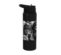Meme divertido de Gangster Gangster Gang of Feral Street Cats 90 Stainless Steel Insulated Water Bottle