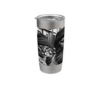 Meme divertido de Gangster Gangster Gang of Feral Street Cats 90 Vaso térmico de acero inoxidable de doble pared