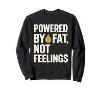 Meme Divertido de Humor Keto Alimentado por Tocino de Grasa Cero carbohidratos Sudadera