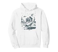 Meme Divertido de Perro Pug Cowboy UFO Western Sudadera con Capucha