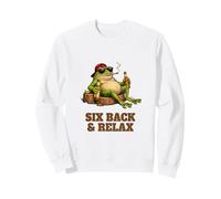 Meme Divertido de Rana Six Back & Rest Sudadera