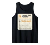 Meme Divertido de Touch Grass Prescription RX Go Outside Care Camiseta sin Mangas