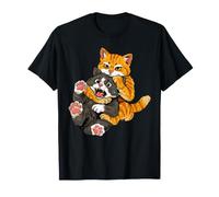 Meme Divertido de un Gato Naranja en un Fuerte Abrazo: Humor Camiseta