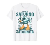 Meme divertido para niños con IA de Brainrot Cow La Vaca Saturno Camiseta