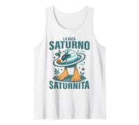 Meme Divertido para niños con IA de Brainrot Cow La Vaca Saturno Camiseta sin Mangas