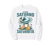 Meme Divertido para niños con IA de Brainrot Cow La Vaca Saturno Sudadera