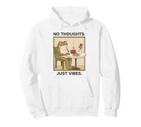 Meme Divertido vacío de No Thoughts Just Vibes Frog Head Sudadera con Capucha