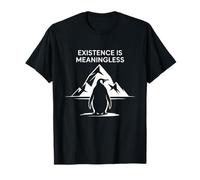 Meme existencial de la montaña del pingüino nihilista Camiseta
