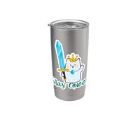 Meme Fantasía Gato Reina Arrasadora Vaso térmico de acero inoxidable de doble pared
