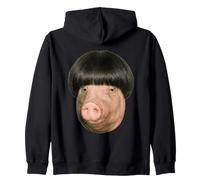 Meme Gracioso De Corte De Pelo De Cerdo con Corte De Tazón Sudadera con Capucha