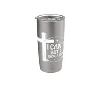 Meme gracioso de Jesucristo No puedo pero conozco a un chico religioso Vaso térmico de acero inoxidable de doble pared
