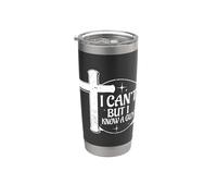Meme gracioso de Jesucristo No puedo pero conozco a un chico religioso Vaso térmico de acero inoxidable de doble pared