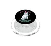 Meme Gracioso del Gato Próximo Truco Olvidaré Lo Que Estoy PopSockets PopGrip para MagSafe