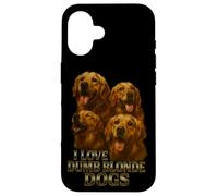 Meme humorístico de I Love Dumb Blondes Dog Golden Retriever Labrador Carcasa para iPhone 16