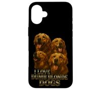 Meme humorístico de I Love Dumb Blondes Dog Golden Retriever Labrador Carcasa para iPhone 16 Plus