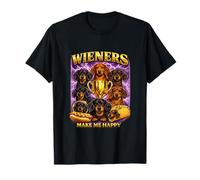 Meme Ingenioso Juego de Palabras Divertido y desquiciado de Wieners Make Me Happy Camiseta