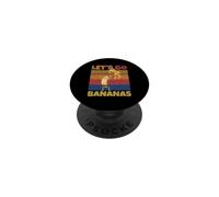 Meme Retro Divertido de plátano Let Us Go Banana Strip Bananas PopSockets PopGrip Adhesivo