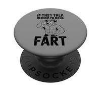 Meme Si Hablan Detrás De Tu Espalda Fart Wolf Cowboy PopSockets PopGrip Adhesivo