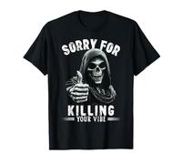 Meme Style Thumbs Up Grim Reaper Sorry For Killing Your Vibe Camiseta