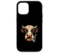 Meme Vaca Fumadora Te Mira con Vibras Rebeldes Carcasa para iPhone 12/12 Pro