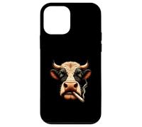 Meme Vaca Fumadora Te Mira con Vibras Rebeldes Carcasa para iPhone 12 Mini