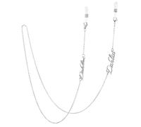 MeMeDIY Cadena de Gafas Personalizada con Nombre para Mujer Cadena de Gafas de Sol con Piedra de Nacimiento Perla Cadena de Máscara Personalizada Cadena de Acero Inoxidable para Gafas