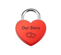 MeMeDIY Candado de Amor Personalizado en Forma de CorazóN Grabado Personalizado Imagen Foto Nombre Fecha Para Pareja él y Su Amor Puente Candado de AleacióN con Regalo de Amante de La Llave