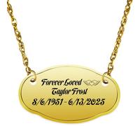 MeMeDIY Placa Personalizada con Texto para Urna, Oro