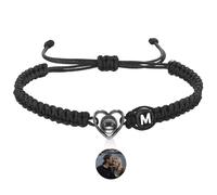 MeMeDIY Pulsera para Parejas Novios Novias Hombre Mujer él Su Mejor Amiga Proyección de Fotos Imagen Personalizada con 100 Idiomas de Amor Regalo Cumpleaños Día de San Valentín Aniversario - Estilo 2