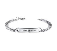 MeMeDIY Pulsera Personalizada con Grabado De Nombre/Fecha/Coordenadas para Mujer Novia Mejor Amiga Etiqueta De Acero Inoxidable Cuna Tobillo Enlace Aniversario Regalo De Dama De Honor